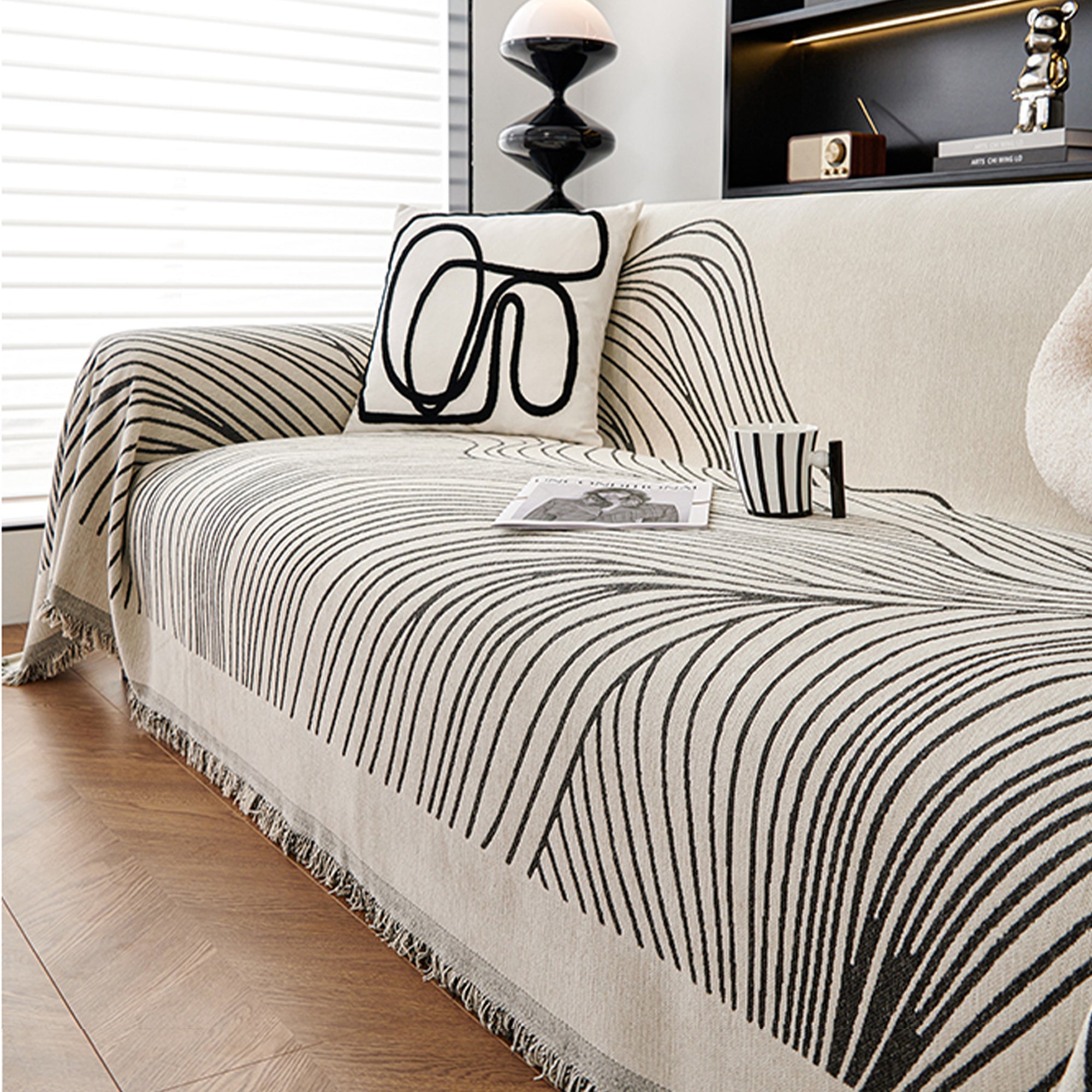 DualComfort™ Omkeerbare Jacquard Bankhoes – Duurzaam & Wasbaar