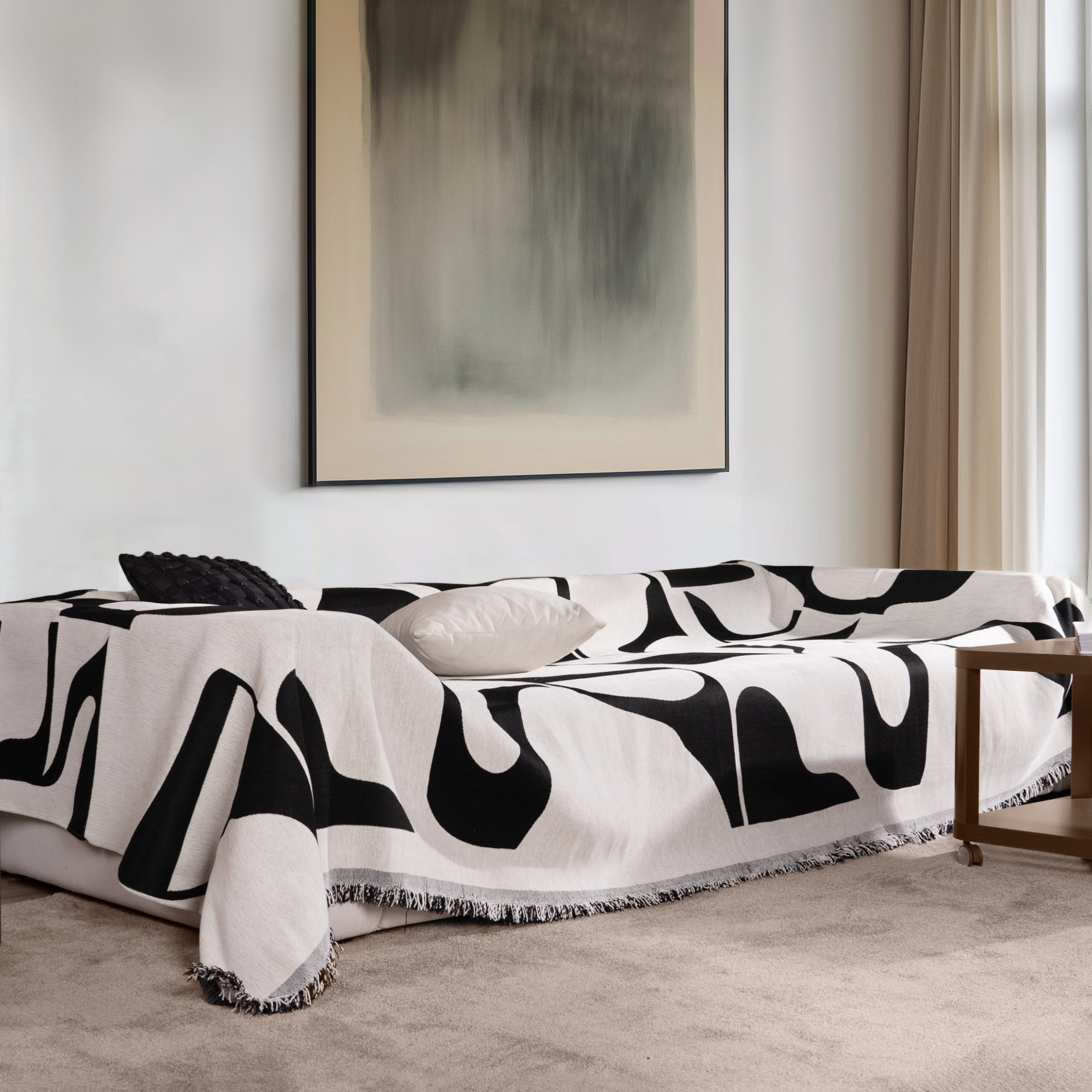 SofaShield™ | Stijlvolle en Huisdiervriendelijke Monochrome Bankhoes