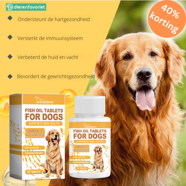 PawVit™ | Visolie Supplement Tabletten voor Honden