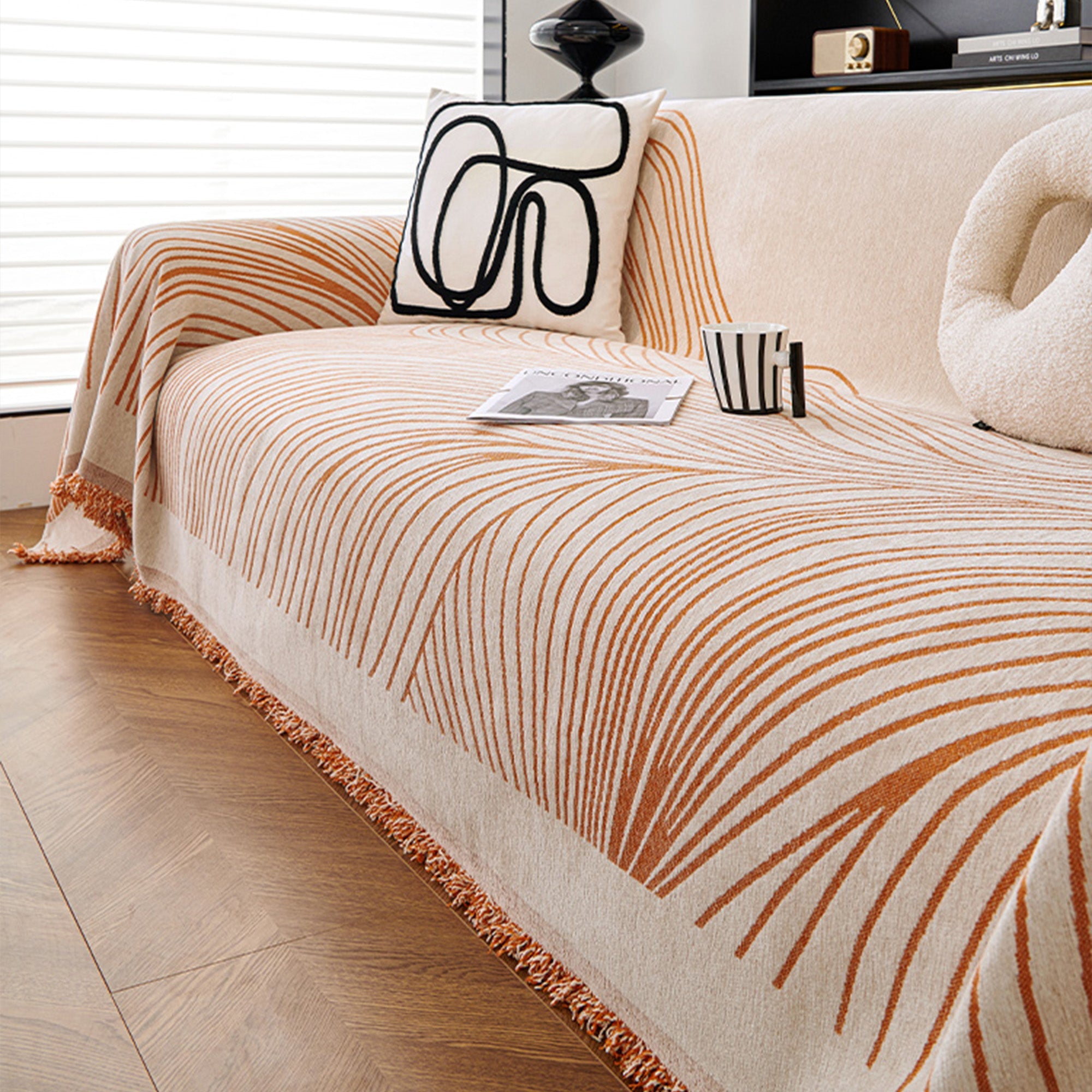 DualComfort™ Omkeerbare Jacquard Bankhoes – Duurzaam & Wasbaar