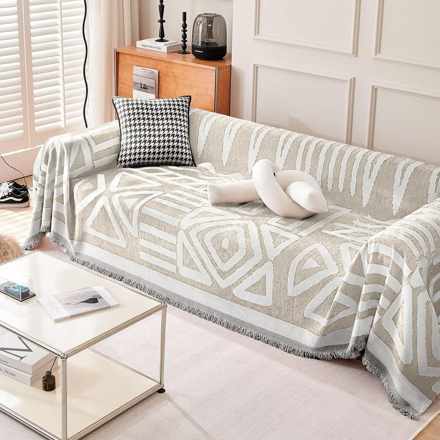 PawBoho™ | Stijlvolle Geometrische Patroon Bankhoes voor Huisdiereigenaren