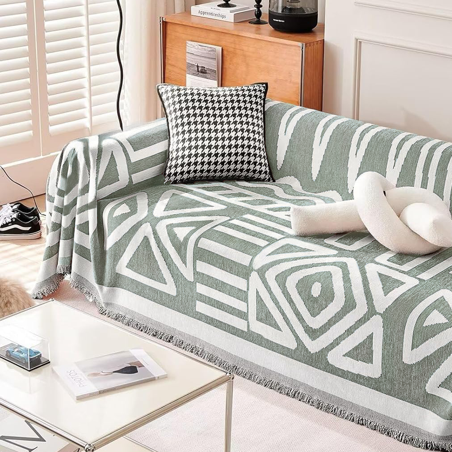 PawBoho™ | Stijlvolle Geometrische Patroon Bankhoes voor Huisdiereigenaren